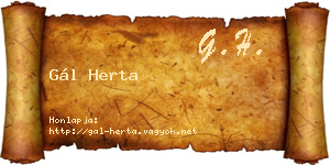 Gál Herta névjegykártya