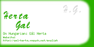 herta gal business card